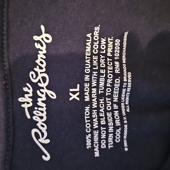 The Rolling Stones Short Sleeve Blue Graphic T-Shirt, XL, NWOT - Picture 2 of 2